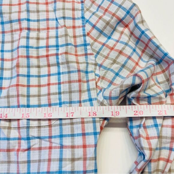 Johnnie-O Button Down Shirt Mens Size M Medium Hangin Out Plaid Check Calypso - Picture 6 of 6